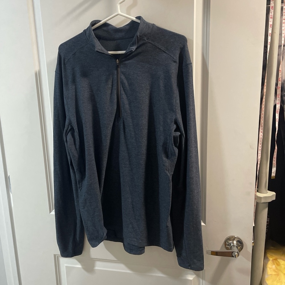Lululemon Metal Vent Long Sleeve Men's Dark Gray Quarter-Zip Pullover Size Large